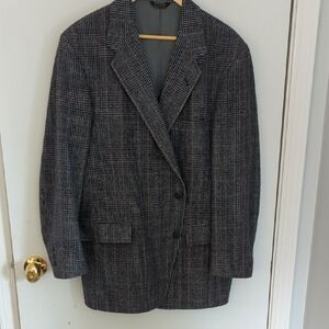 Men's Vintage 70s Plaid Tweed Blazer.